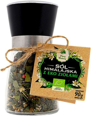Sól Himalajska W Młynku Z Ziołami Bio 90 G - Dary Natury