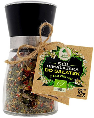 Sól Himalajska W Młynku Z Ziołami Bio Do Sałatek 95 G - Dary Natury