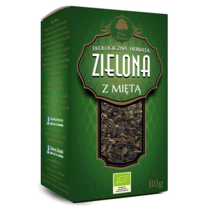 Herbata Zielona Z Miętą Liściasta Bio 80 G - Dary Natury