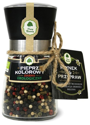 Pieprz Kolorowy Ziarno W Młynku Bio 80 G - Dary Natury