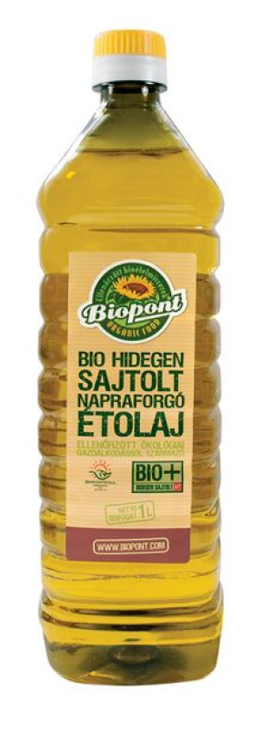 Olej Słonecznikowy Tłoczony Na Zimno Bio 1 L (pet) - Biopont