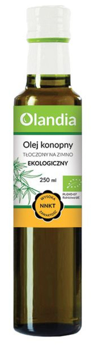 Olej Z Konopi Tłoczony Na Zimno Bio 250 Ml - Olandia