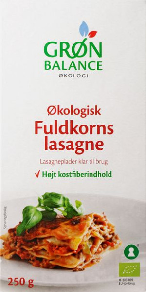 Makaron (semolinowy Pełnoziarnisty) Lasagne Bio 250 G - Gron Balance