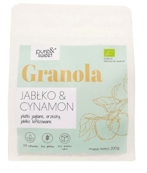 Granola Jabłko&cynamon Bezglutenowa Bio 200 G - Pure&sweet