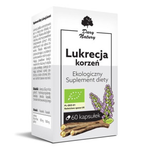 Korzeń Lukrecji Bio 60 Kapsułek (550 Mg) - Dary Natury