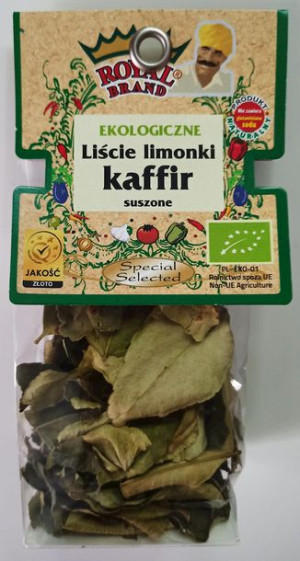 Liście Limonki Kaffir Suszone Bio 15 G - Royal Brand