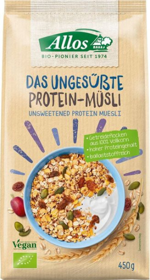 Musli Proteinowe Bez Dodatku Cukrów Bio 450 G - Allos