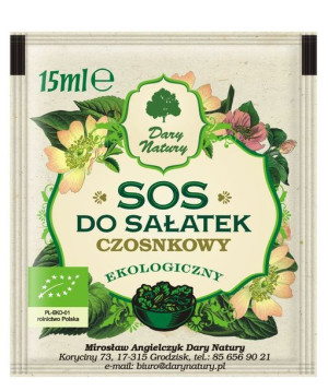 Sos Do Sałatek Czosnkowy Bio 15 Ml - Dary Natury
