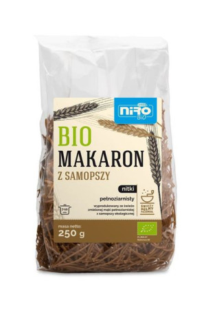 Makaron (z Samopszy) Nitki Pełnoziarnisty Bio 250 G - Niro