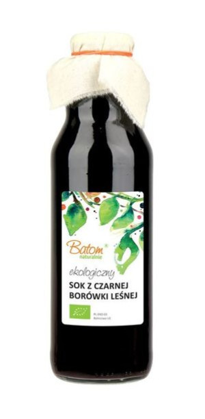 Sok Z Czarnej Borówki Leśnej Bio 750 Ml - Batom