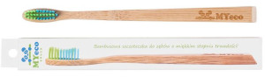 Szczoteczka Do Zębów Bambusowa Slim Zielono - Niebieska Miękka - Myecobrush