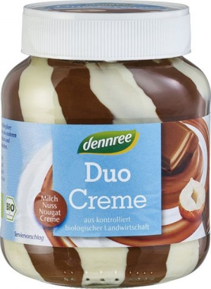 Krem Nugatowy Duo Mleczno - Orzechowy Bezglutenowy Bio 400 G - Dennree