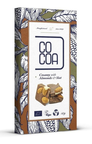 Czekolada Creamy Z Migdałami I Solą Bio 50 G - Cocoa