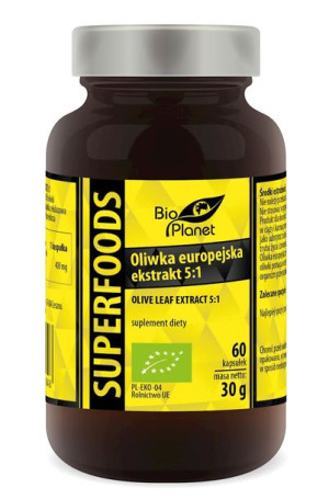 Oliwka Europejska Ekstrakt Bio 60 Kapsułek (400 Mg) - Bio Planet