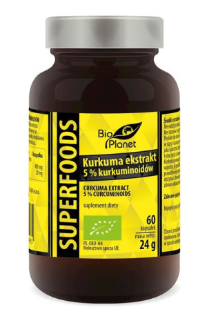 Kurkuma Ekstrakt Bio 60 Kapsułek (420 Mg) - Bio Planet