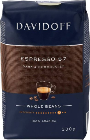 Davidoff Espresso 57 Dark & Chocolatey 500 g - kawa palona ziarnista