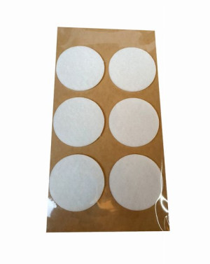 Podkładka filcowa biała,  fi40mm, 6 szt.