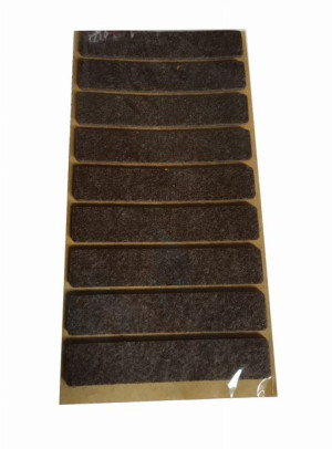 Podkładka filcowa brąz, 15x80mm, 9 szt.
