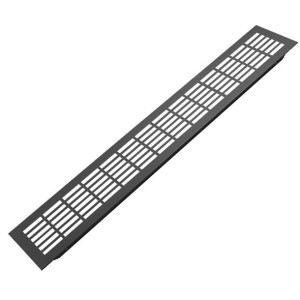 Kratka wentylacyjna duża, 80 x 480 mm, Czarna