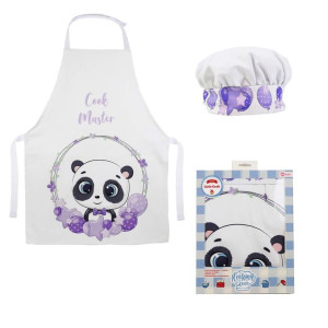 Fartuch Kuchenny Dla Dzieci Czapka Zestaw Kucharza Panda