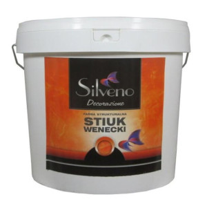 Farba Strukturalna Stiuk Wenecka Baza Biała 1kg Silveno