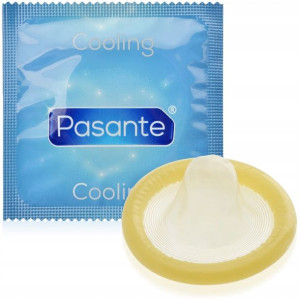 10 X Pasante Cooling Prezerwatywy Chłodzące Prążki