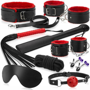 Duży Zestaw Gadżetów Bdsm 11 Zabawek Do Krępowania