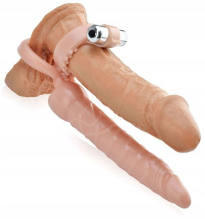 Plug Dildo Analne + Wibrujący Pierścień Na Penisa