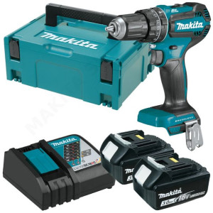 Wiertarko-wkrętarka Aku. Udarowa Makita Dhp485rfj 18v Li-ion 27/50nm 2x3ah