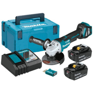 Szlifierka Kątowa Aku. Makita 125mm Regulacja Obrotów Aws, 18v Li-ion 2x5ah