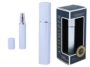 Atomizer - pojemnik karbowany na perfumy/płyn antybakteryjny - srebrny