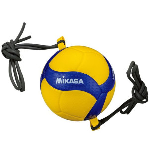 Piłka siatkowa mikasa v300w-at-tr z gumami żółto-niebieska