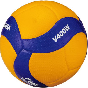 Piłka siatkowa mikasa v400w żółto-niebieska