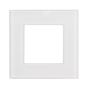 Szklana ramka Maclean, pojedyncza, biała, 86x86mm, MCE730W