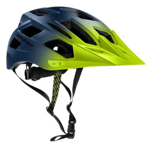 Kask rowerowy z oświetleniem spokey pointer m granatowo-żółty 941260