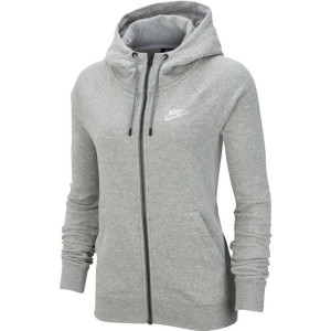 Bluza damska nike essentials hoodie fz flc szara bv4122 063