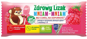 Zdrowy lizak MNIAM-MNIAM - MALINA - 1szt (6g)