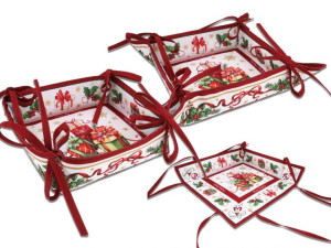 Koszyk na pieczywo mały - Boże Narodzenie (CARMANI)