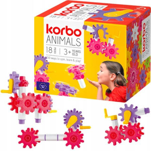 Ruchome klocki konstrukcyjne Korbo Animals 18 el.
