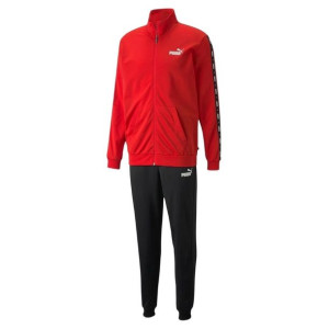 Dres męski puma tape poly suit cl czerwono-czarny 847420 11