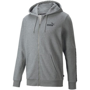 Bluza męska puma ess+ tape full-zip hoodie tr szara 848768 03
