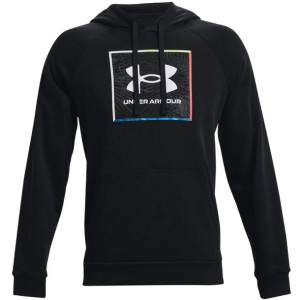 Bluza męska under armour ua rival flc graphic hoodie czarna 1370349 001