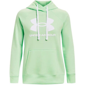 Bluza damska under armour rival fleece logo hoodie zielona 1356318 335
