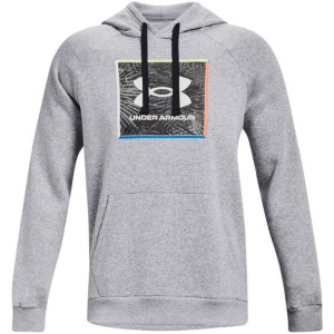 Bluza męska under armour ua rival flc graphic hoodie szara 1370349  011