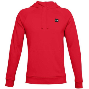Bluza męska under armour rival fleece hoodie czerwona  1357092 600