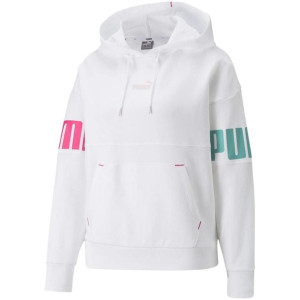 Bluza damska puma power colorblock hoodie tr biała 847125 02