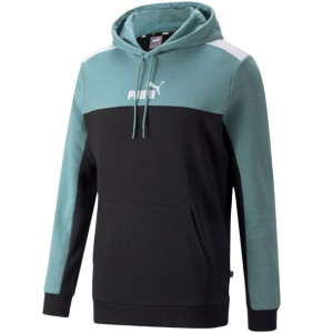 Bluza męska puma ess+ block hoodie tr niebiesko-granatowa 847428 50