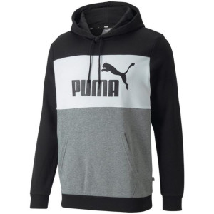 Bluza męska puma colorblock hoodie tr czarno-biało-szara 848772 01