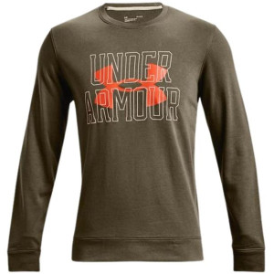 Bluza męska under armour ua rival terry logo crew zielona 1370391 361