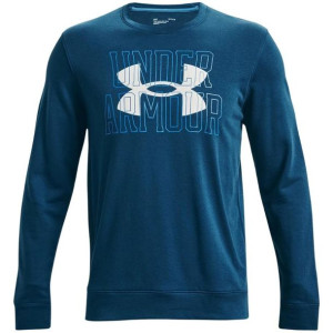 Bluza męska under armour ua rival terry logo crew niebieska 1370391 458